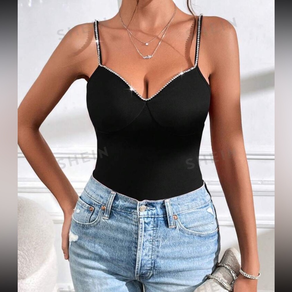 Brand new rhinestone accent tank